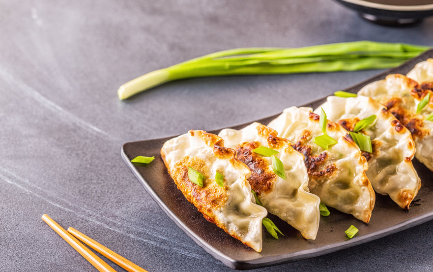 Gyoza mit Süßkartoffel-Veggie Hack