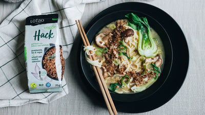 Vegan ramen with pak choi