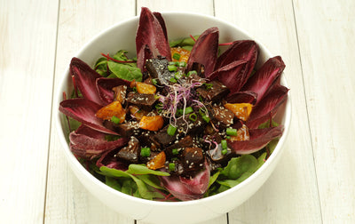 Jackfruit radicchio salad with orange