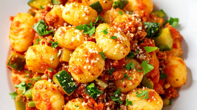 Veggie Bolognese mit Gnocchi