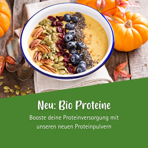Launch der veganen Proteinpulver in BIO-Qualität bei Lotao, mobiles Banner
