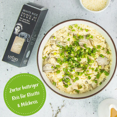 Zart buttriger Baby Basmati Reis für Risotto und Milchreis