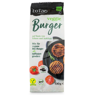 Lotao Veggie Burger Mix für vegane Bio-Burger, Packshot
