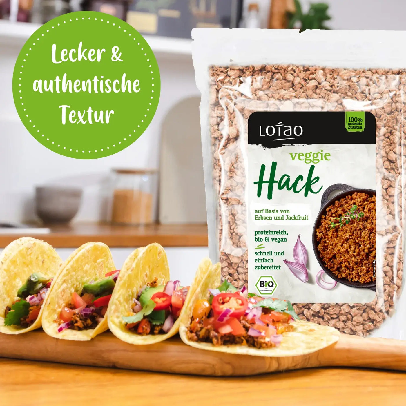 Neiden Hack Lotao Veggie Hack 1kg | Veganes Hack mit 70% Protein