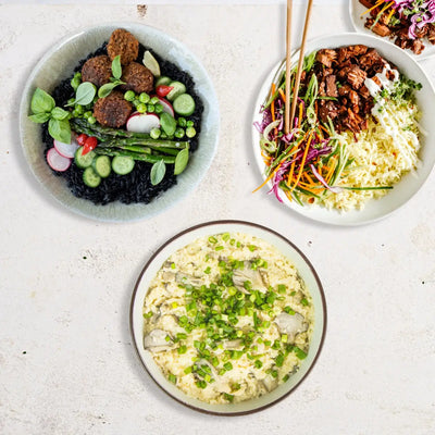 Gerichte mit Reis aus Exotischem 3er Reis Set in Bio Qualität mit schwarzem Reis, goldenen Kurkuma Reis und Rundkornreis