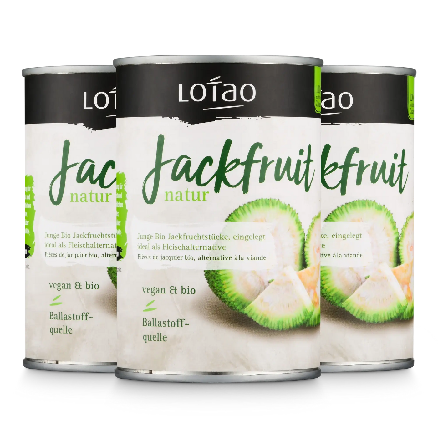 Junge Jackfruit Natur in der Dose als veganer Fleischersatz von Lotao im 3er Set 400g