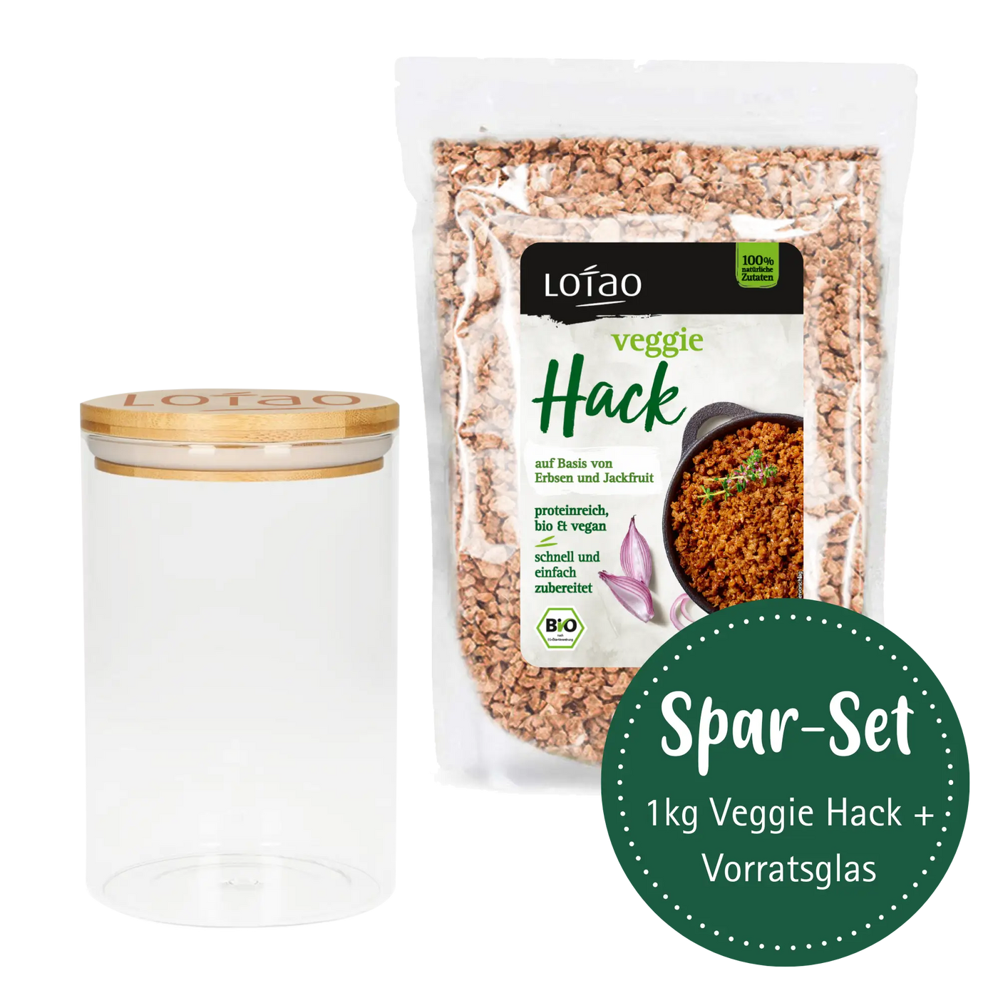 Spar-Set 1kg Veggie Hack & Vorratsglas