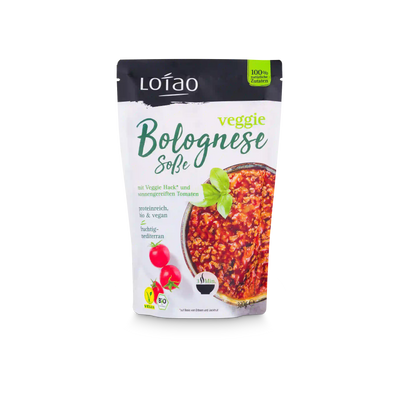 Veggie Bolognese Soße von Lotao ist bio, vegan. lecker und proteinreich