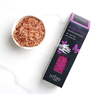 Lotao Pink Rice Glam Wedding ist ein fruchtig duftender Reis und Highlight auf dem Tisch